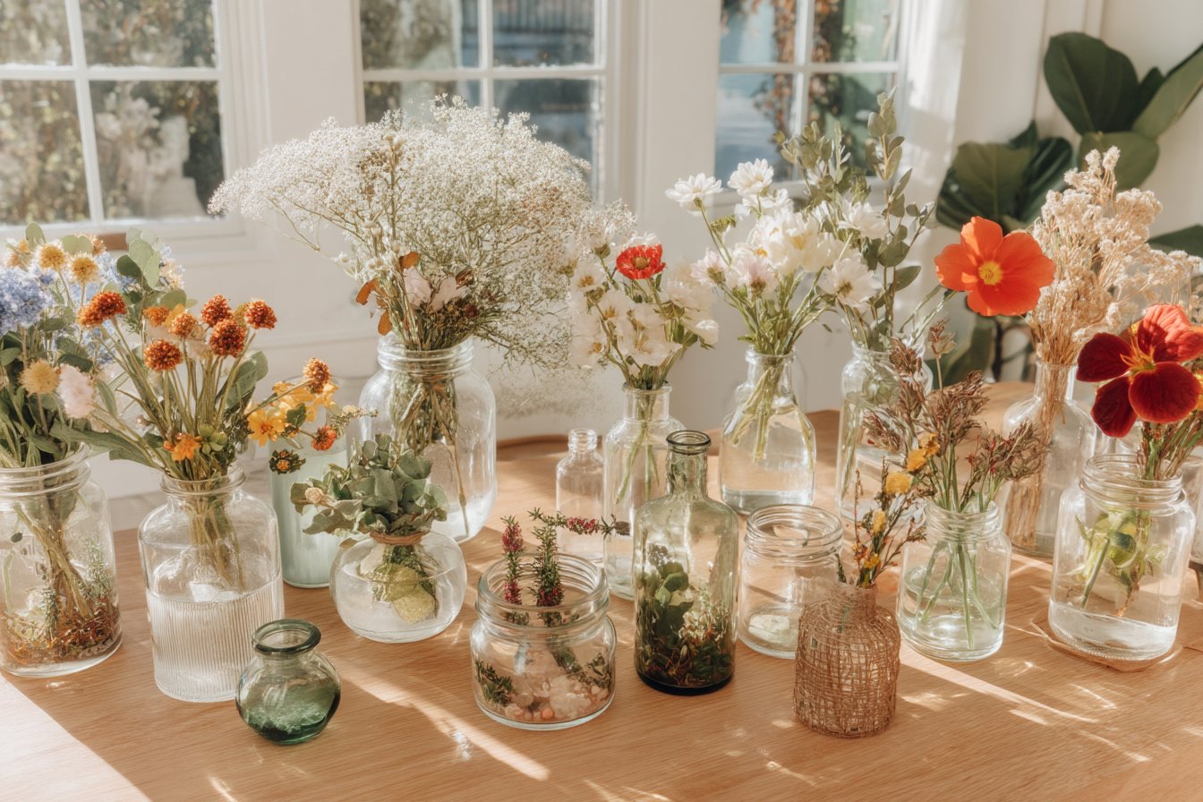 11 inspirierende Frühlings-Dekoideen mit Gläsern für dein Zuhause
