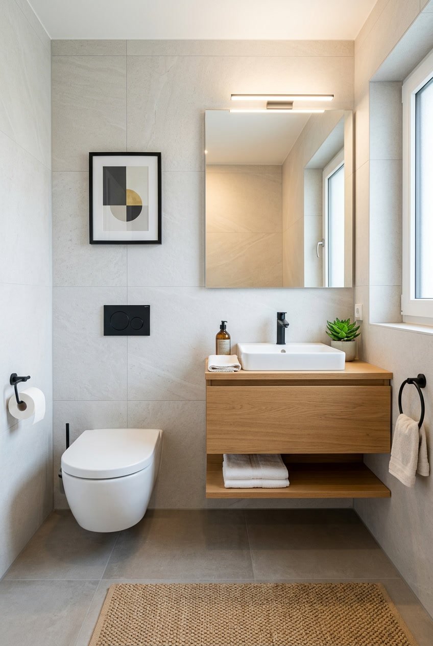15 Moderne Gäste-WC Ideen – Stylische Gestaltung Für Kleine Bäder Auf Wenig Raum