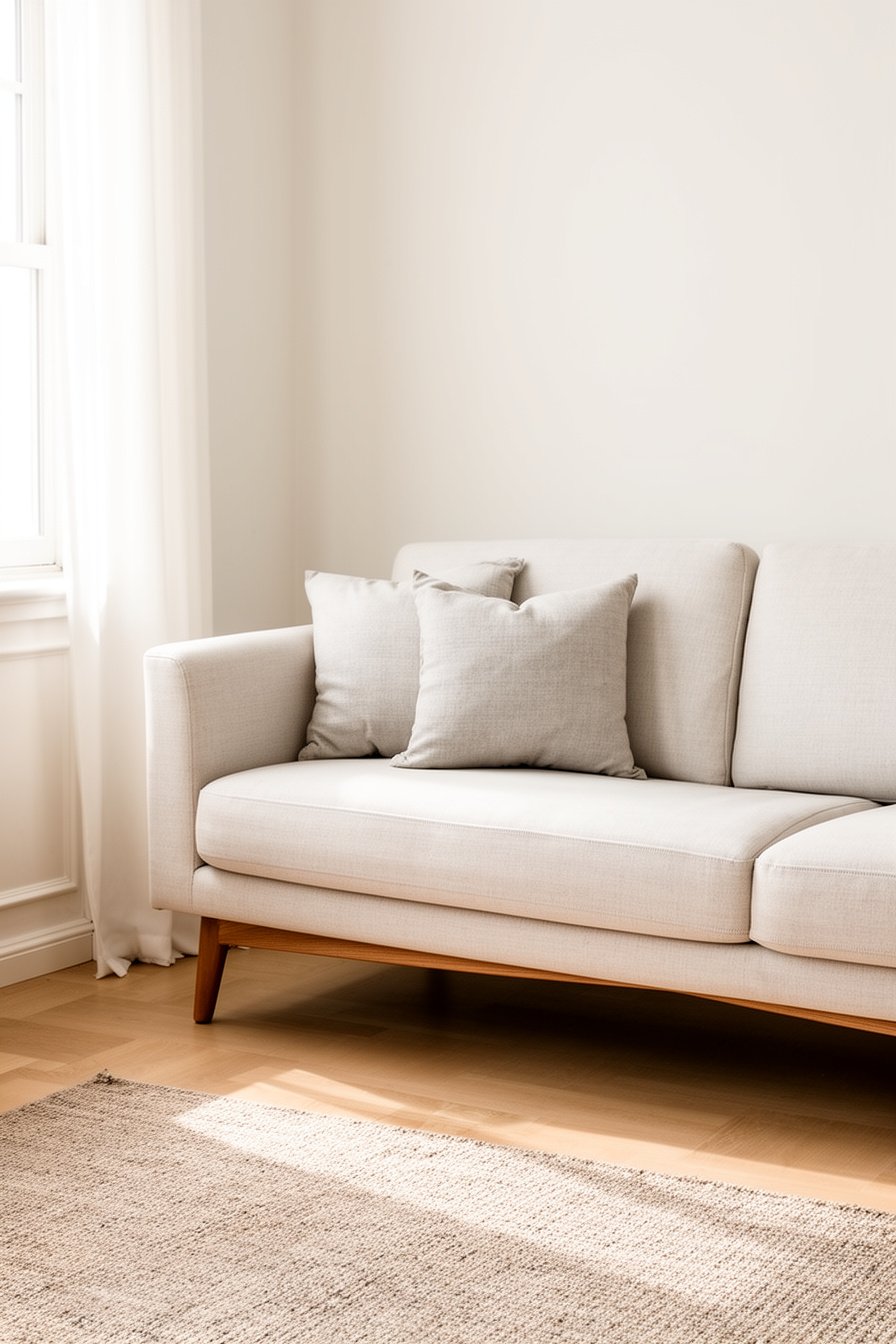 Skandinavisches Sofa im gemütlichen Wohnzimmer