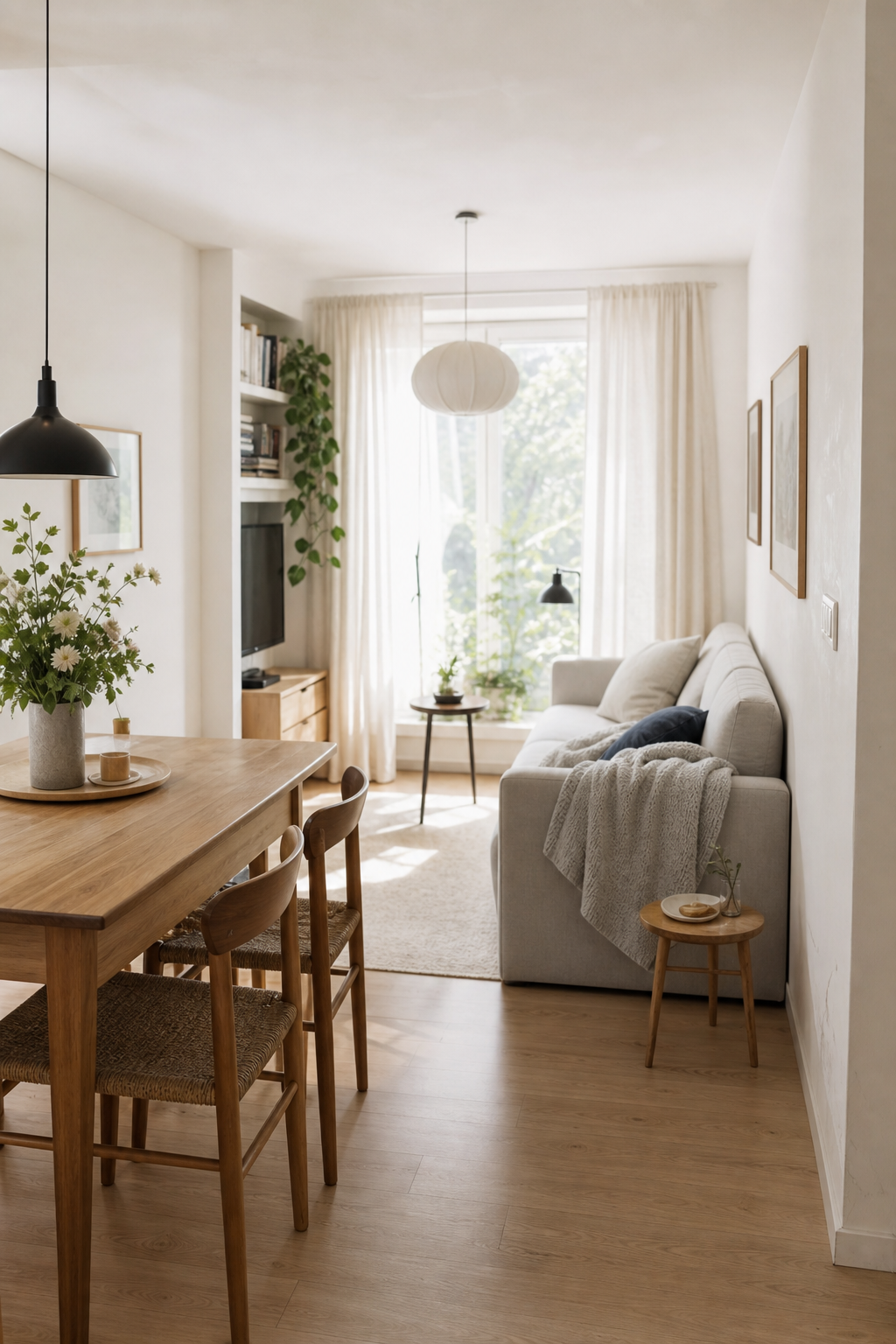 schmales sofa gegen wand profilansicht