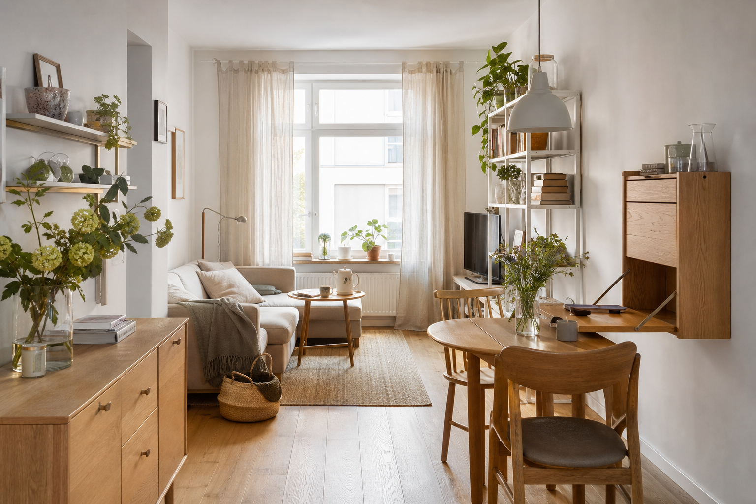 Wohn- und Esszimmer in einem kleinen Raum einrichten: Anleitung in 16 Schritten