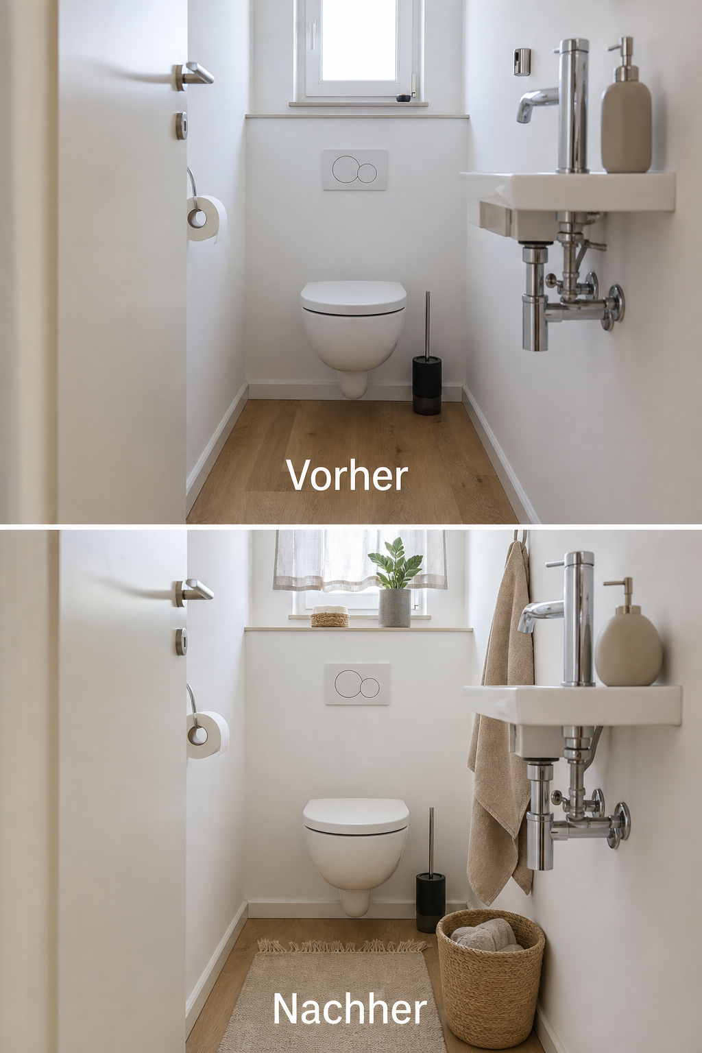 kleines gaeste-wc vorher nachher bild