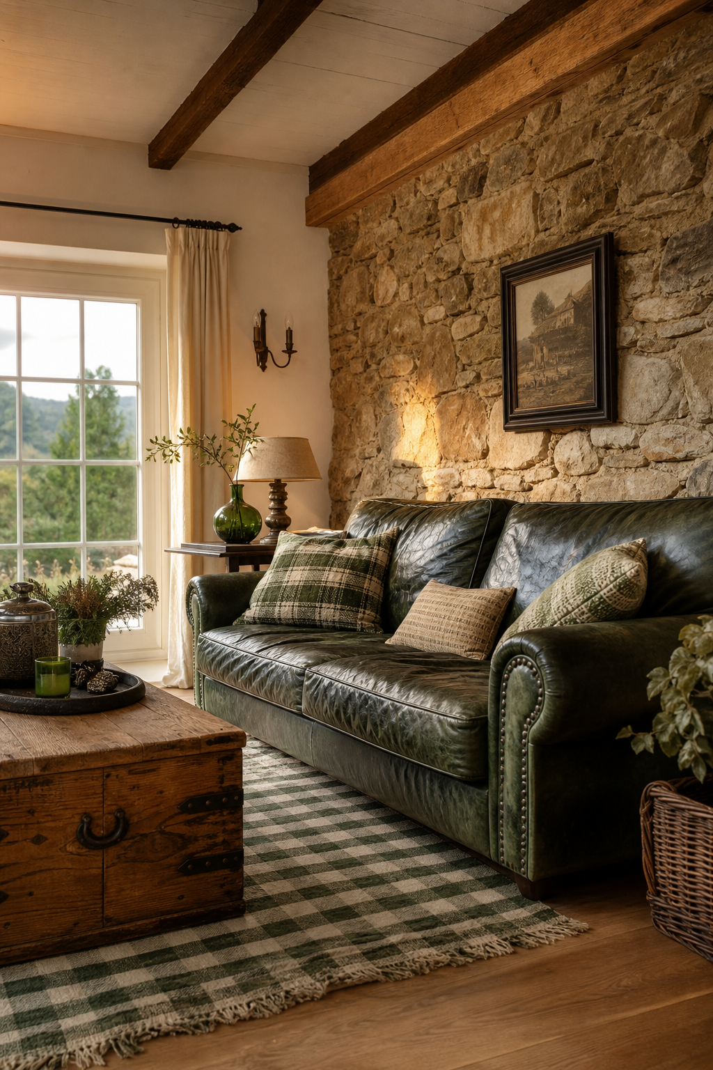 hellgruenes leinensofa skandinavisch landhaus