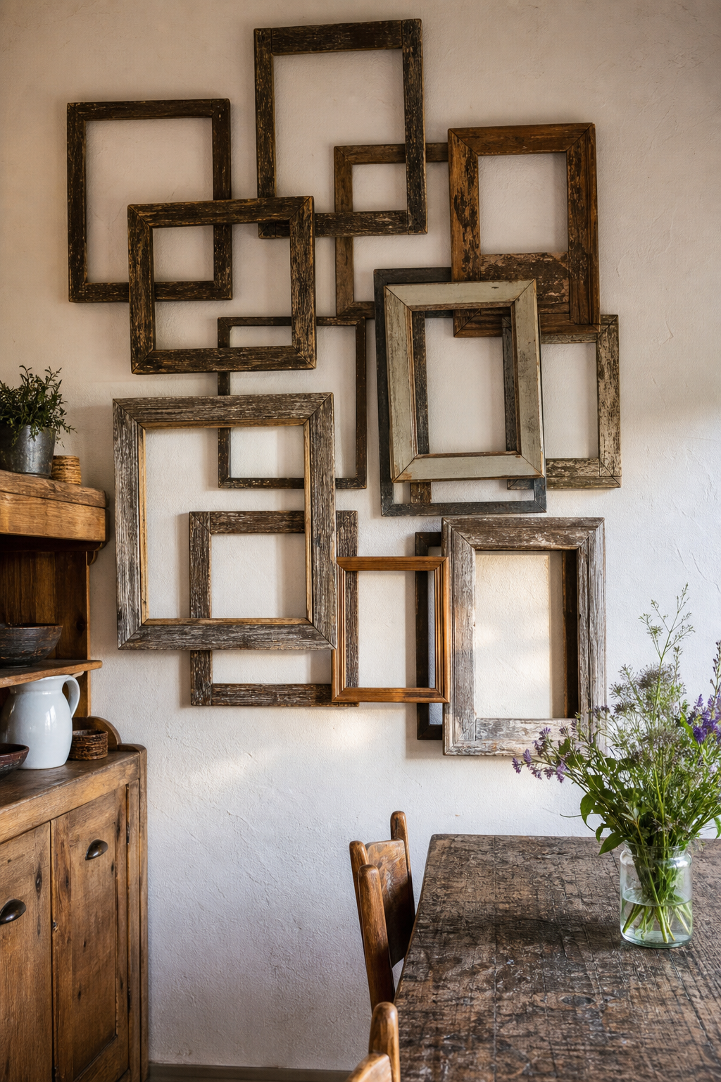 upcycling holzrahmen vintage patina textur