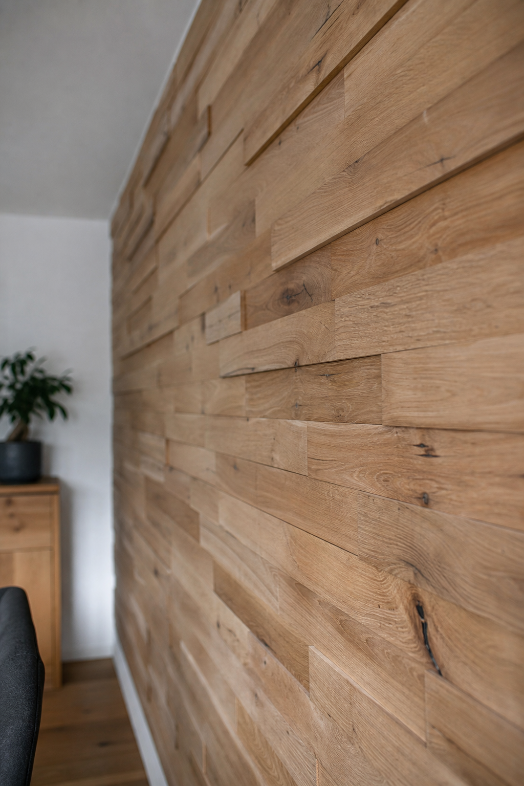 versetzte holzpaneele geometrische rechtecke nahaufnahme