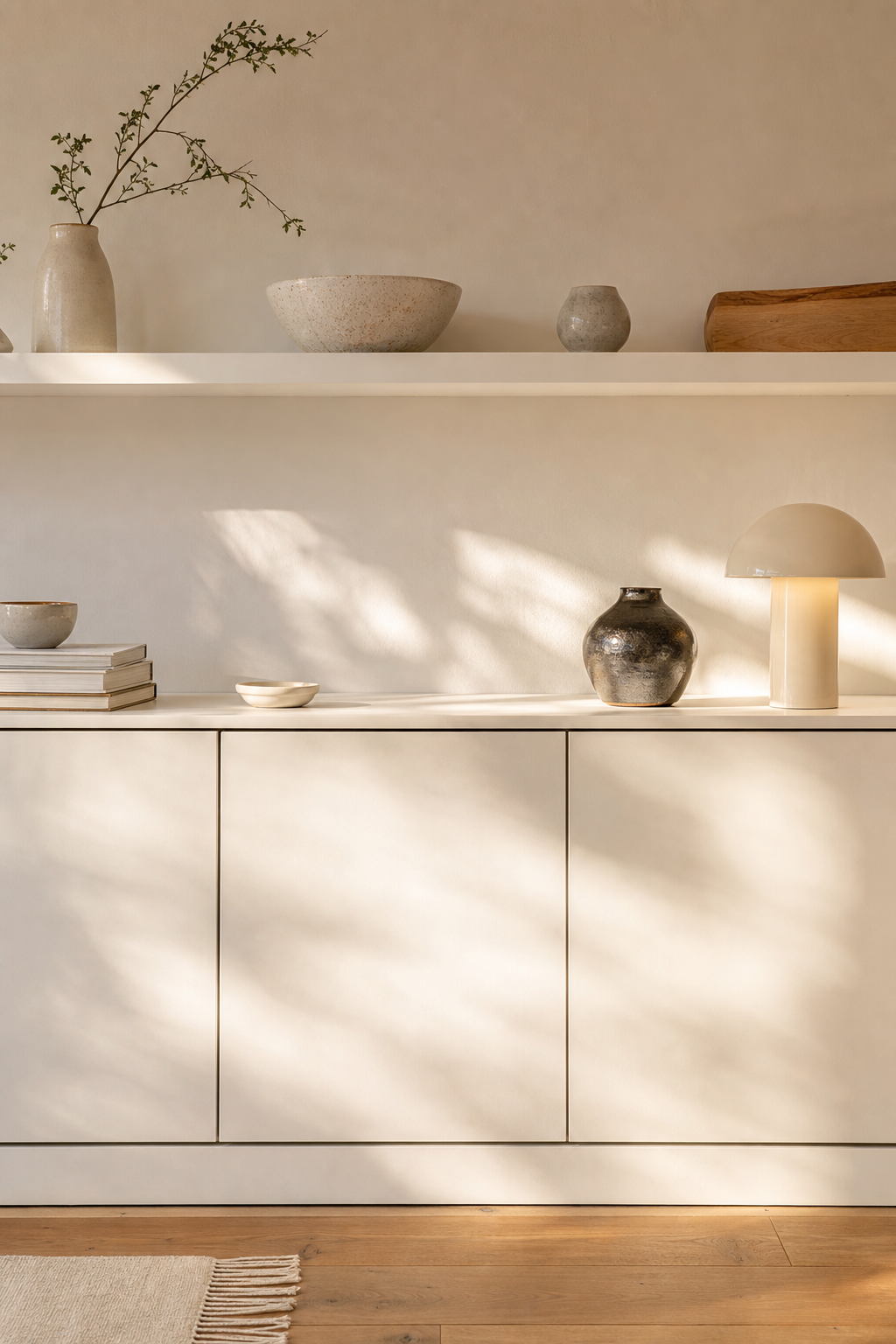 weiße fronten minimalistisches dekor nahaufnahme