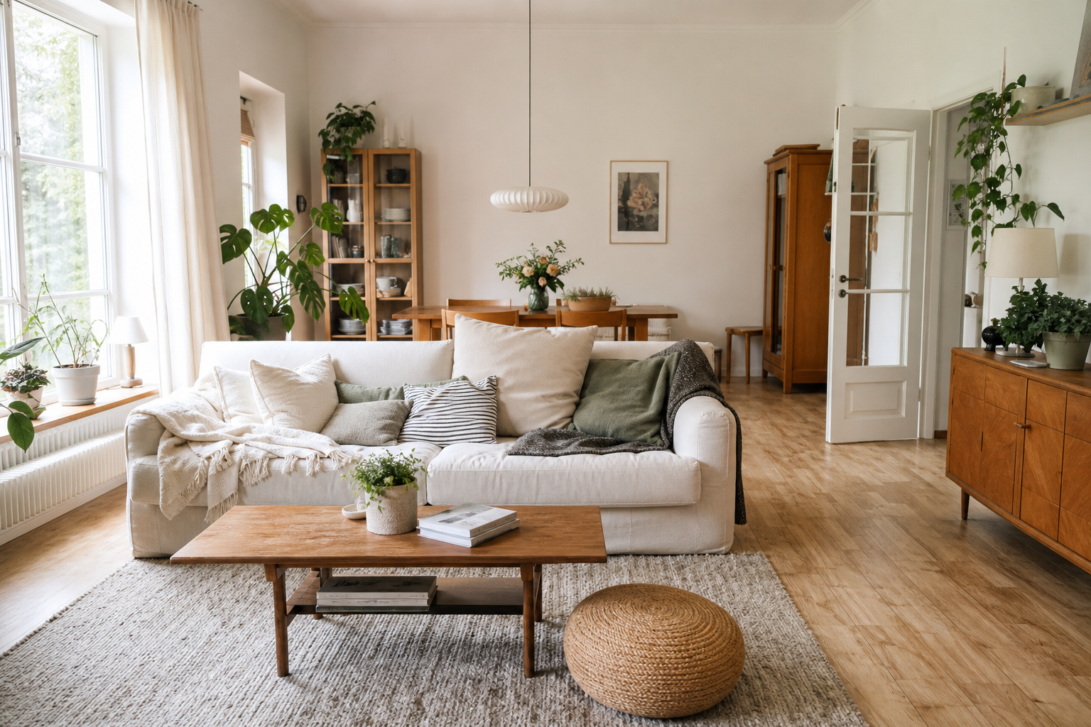 13 Wohnzimmer-Ideen für gemütliche Räume mit Holzboden