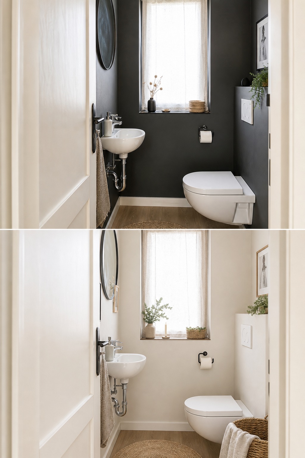vorher nachher kleines gaste-wc