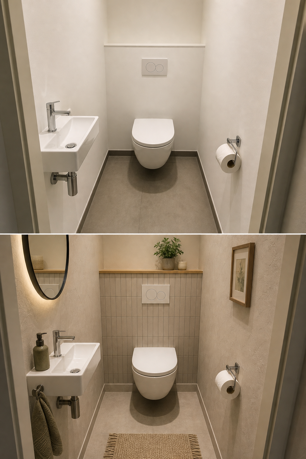 fensterloses wc vorher nachher tiefe